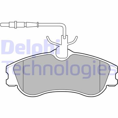 LP1607 DELPHI Комплект тормозных колодок, дисковый тормоз
