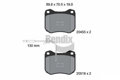 BPD1706 BENDIX Braking Комплект тормозных колодок, дисковый тормоз