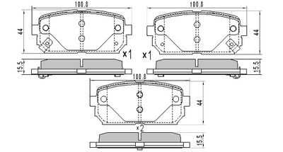 FBP1814 FREMAX Комплект тормозных колодок, дисковый тормоз