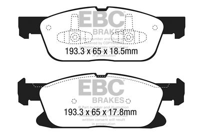 DP43046R EBC Brakes Комплект тормозных колодок, дисковый тормоз