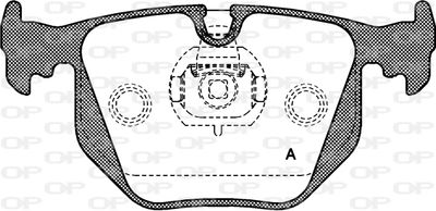 BPA038120 OPEN PARTS Комплект тормозных колодок, дисковый тормоз