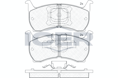 180446 ICER Комплект тормозных колодок, дисковый тормоз