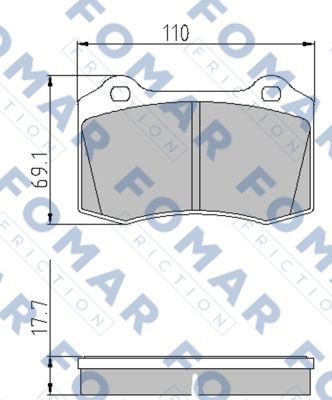 FO699184 FOMAR Friction Комплект тормозных колодок, дисковый тормоз