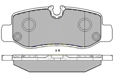 121655 E.T.F. Комплект тормозных колодок, дисковый тормоз