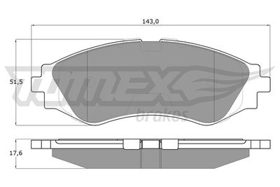 TX1074 TOMEX Brakes Комплект тормозных колодок, дисковый тормоз