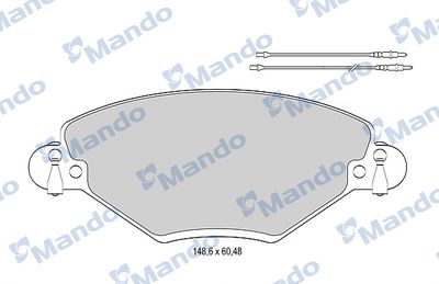 MBF015461 MANDO Комплект тормозных колодок, дисковый тормоз