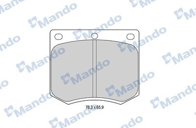MBF015061 MANDO Комплект тормозных колодок, дисковый тормоз