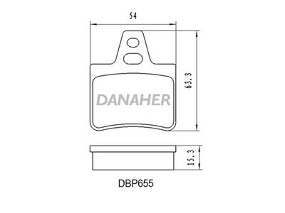 DBP655 DANAHER Комплект тормозных колодок, дисковый тормоз