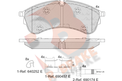 RB2283 R BRAKE Комплект тормозных колодок, дисковый тормоз