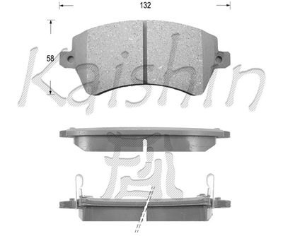 FK2224 KAISHIN Комплект тормозных колодок, дисковый тормоз