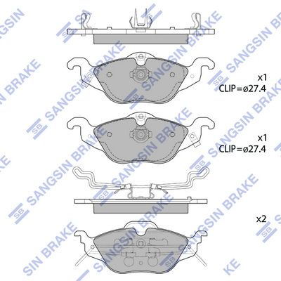 SP1738 Hi-Q Комплект тормозных колодок, дисковый тормоз