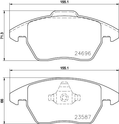 PCP1565 DON Комплект тормозных колодок, дисковый тормоз