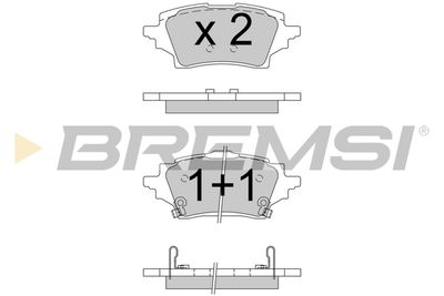 BP3796 BREMSI Комплект тормозных колодок, дисковый тормоз