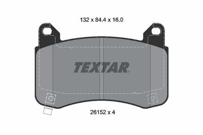 2615201 TEXTAR Комплект тормозных колодок, дисковый тормоз
