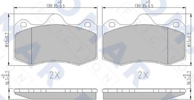 FO245381 FOMAR Friction Комплект тормозных колодок, дисковый тормоз