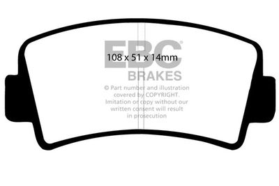 DP207 EBC Brakes Комплект тормозных колодок, дисковый тормоз