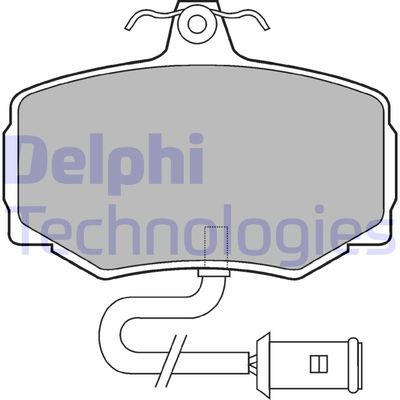 LP554 DELPHI Комплект тормозных колодок, дисковый тормоз
