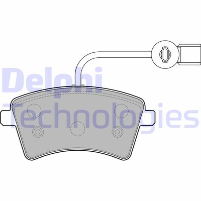 LP2504 DELPHI Комплект тормозных колодок, дисковый тормоз