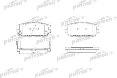 PBP1507 PATRON Комплект тормозных колодок, дисковый тормоз