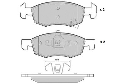 121635 E.T.F. Комплект тормозных колодок, дисковый тормоз