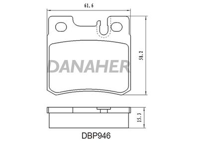 DBP946 DANAHER Комплект тормозных колодок, дисковый тормоз