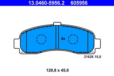 13046059562 ATE Комплект тормозных колодок, дисковый тормоз