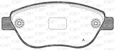 BPA085910 OPEN PARTS Комплект тормозных колодок, дисковый тормоз