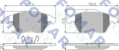 FO918781 FOMAR Friction Комплект тормозных колодок, дисковый тормоз