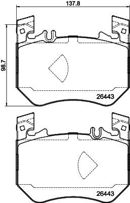 8DB355043071 HELLA PAGID Комплект тормозных колодок, дисковый тормоз