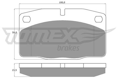 TX1013 TOMEX Brakes Комплект тормозных колодок, дисковый тормоз