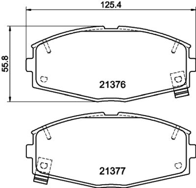 8DB355036771 HELLA PAGID Комплект тормозных колодок, дисковый тормоз