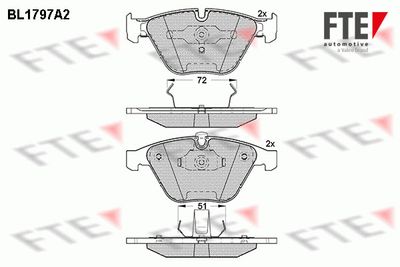 BL1797A2 FTE Комплект тормозных колодок, дисковый тормоз