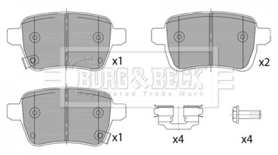 BBP2460 BORG & BECK Комплект тормозных колодок, дисковый тормоз