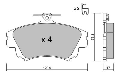 BPMI1006 AISIN Комплект тормозных колодок, дисковый тормоз