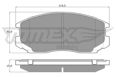 TX1291 TOMEX Brakes Комплект тормозных колодок, дисковый тормоз