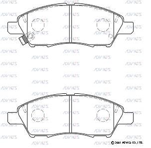 SN508P ADVICS Комплект тормозных колодок, дисковый тормоз