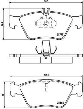 P50023 BREMBO Комплект тормозных колодок, дисковый тормоз