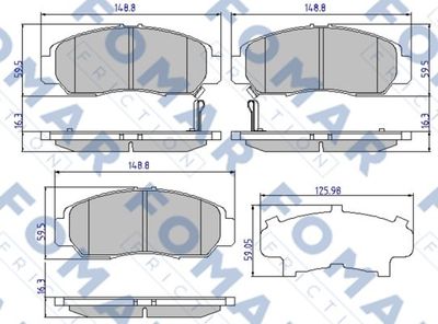 FO910881 FOMAR Friction Комплект тормозных колодок, дисковый тормоз