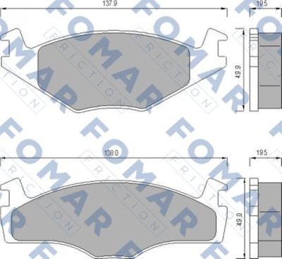 FO436681 FOMAR Friction Комплект тормозных колодок, дисковый тормоз