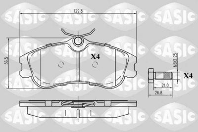 6210026 SASIC Комплект тормозных колодок, дисковый тормоз