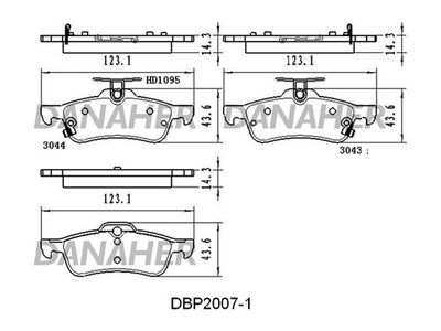 DBP20071 DANAHER Комплект тормозных колодок, дисковый тормоз