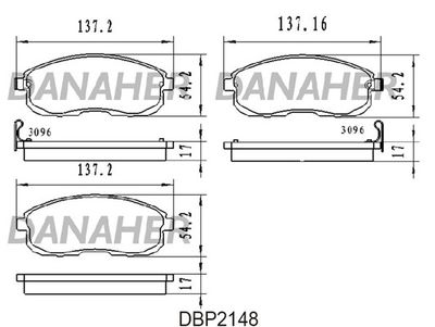 DBP2148 DANAHER Комплект тормозных колодок, дисковый тормоз