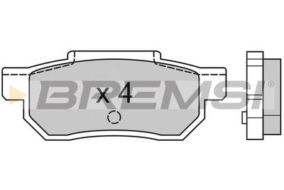 BP2351 BREMSI Комплект тормозных колодок, дисковый тормоз