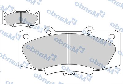 MBF015887 MANDO Комплект тормозных колодок, дисковый тормоз