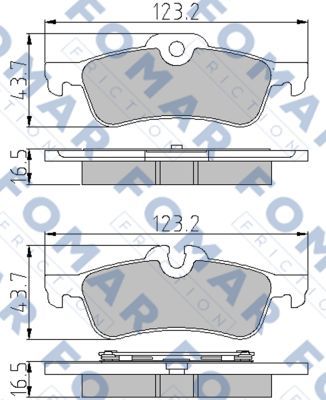 FO800781 FOMAR Friction Комплект тормозных колодок, дисковый тормоз