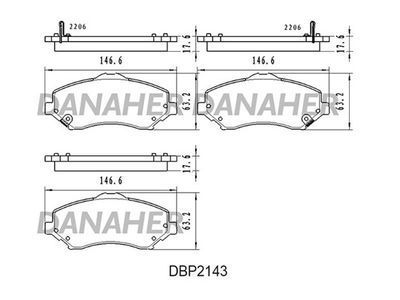 DBP2143 DANAHER Комплект тормозных колодок, дисковый тормоз