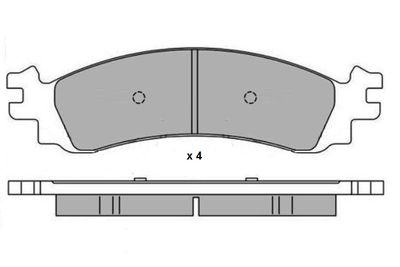 121668 E.T.F. Комплект тормозных колодок, дисковый тормоз