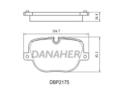 DBP2175 DANAHER Комплект тормозных колодок, дисковый тормоз