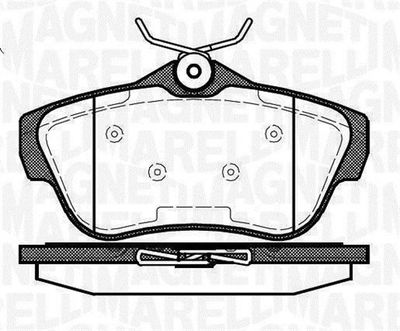 363916060194 MAGNETI MARELLI Комплект тормозных колодок, дисковый тормоз