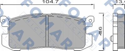 FO420581 FOMAR Friction Комплект тормозных колодок, дисковый тормоз